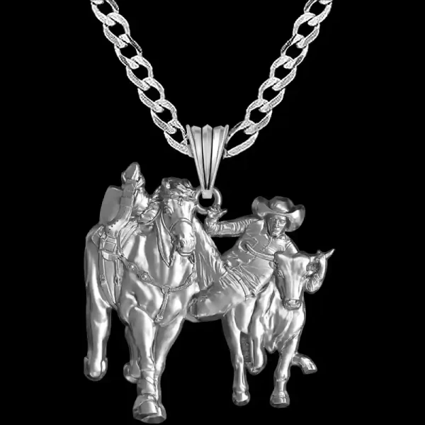 Bull Dogger Pendant